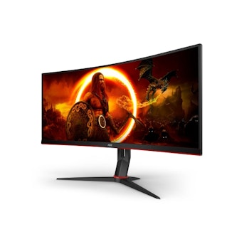 AOC CU34G2XP/BK 34" Ultrawide Gaming Monitor – 180 Hz, Curved, 3440 x 1440, IPS – För En Oöverträffad Spelupplevelse