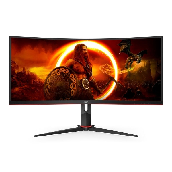 AOC CU34G2XP/BK 34" Ultrawide Gaming Monitor – 180 Hz, Curved, 3440 x 1440, IPS – För En Oöverträffad Spelupplevelse