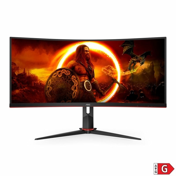 AOC CU34G2XP/BK 34" Ultrawide Gaming Monitor – 180 Hz, Curved, 3440 x 1440, IPS – För En Oöverträffad Spelupplevelse