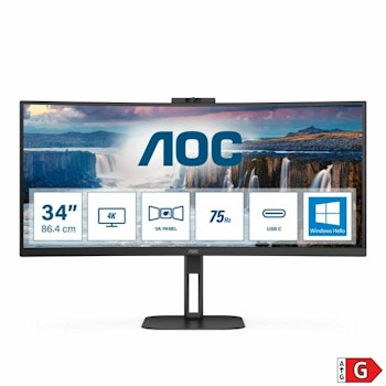 AOC 34" Curved Monitor – 144 Hz, AMD FreeSync, VA-panel, UltraWide, Perfekt för Spel och Multitasking