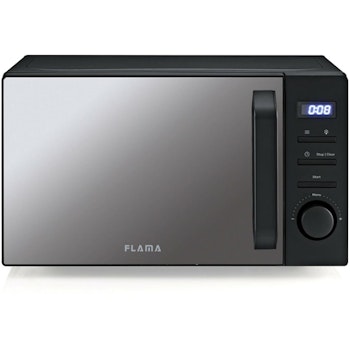 Mikrovågsugn Flama 1833FL – 700 W, 20 L, Svart – Kompakt och Praktisk Matlagning