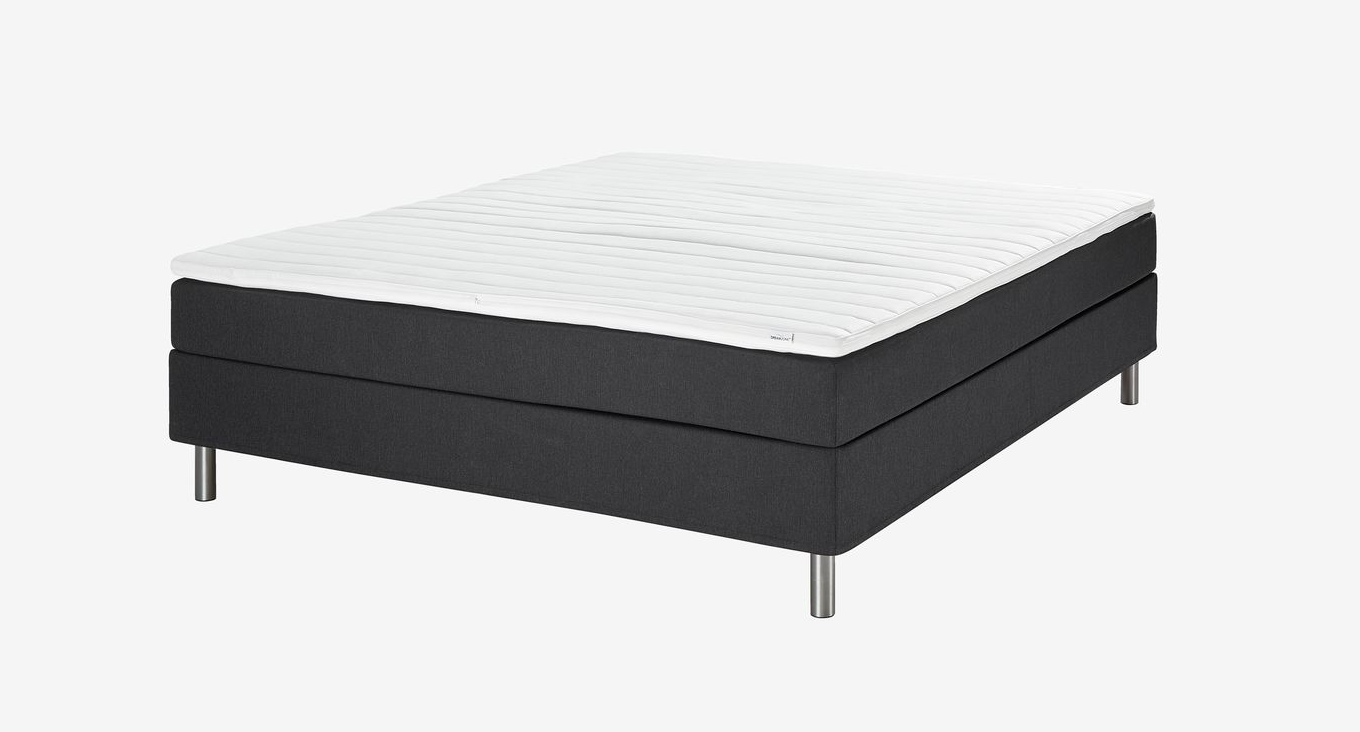 Kontinentalsäng PLUS C60 PU Svart 160x200 – Komfort och Stil i Perfekt Harmoni