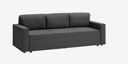 Bäddsoffa MARSLEV 3-sits – Mörkgrått Tyg – Funktionell och Stilren Komfort