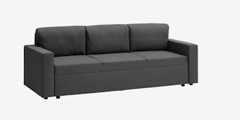 Bäddsoffa MARSLEV 3-sits – Mörkgrått Tyg – Funktionell och Stilren Komfort