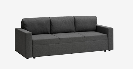 Bäddsoffa MARSLEV 3-sits – Mörkgrått Tyg – Funktionell och Stilren Komfort
