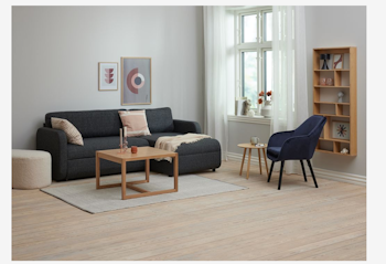 Fåtölj UDSBJERG – Sammet Blå/ Svart – Elegant och Komfortabel Design