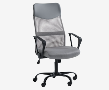 Kontorsstol BILLUM – Grå Mesh/Svart – Stilren och Ergonomisk Komfort