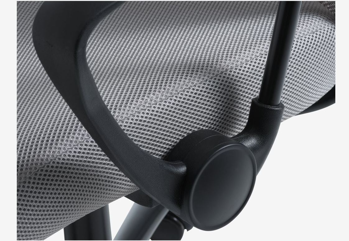 Kontorsstol BILLUM – Grå Mesh/Svart – Stilren och Ergonomisk Komfort