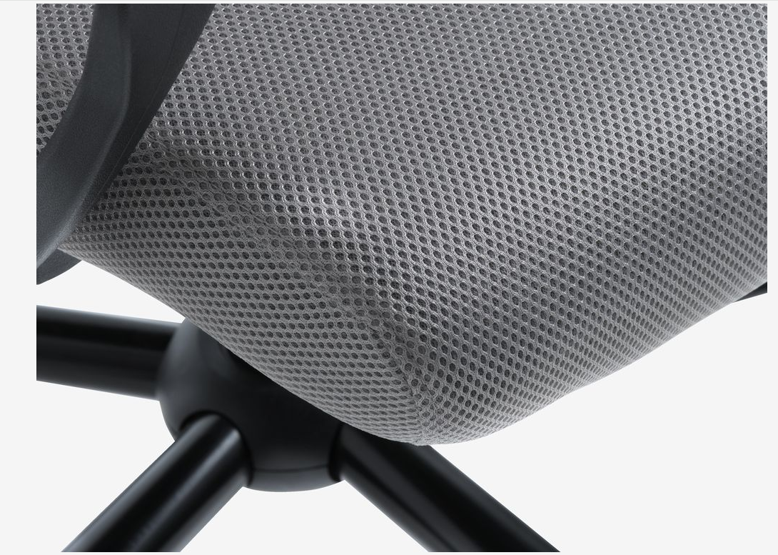 Kontorsstol BILLUM – Grå Mesh/Svart – Stilren och Ergonomisk Komfort