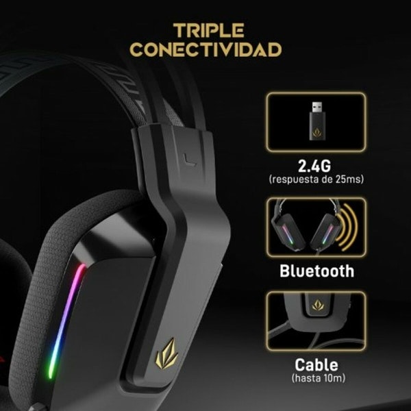 Bluetooth Hörlurar med Mikrofon Forgeon Captain RGB – Trådlös Ljudupplevelse med Stil