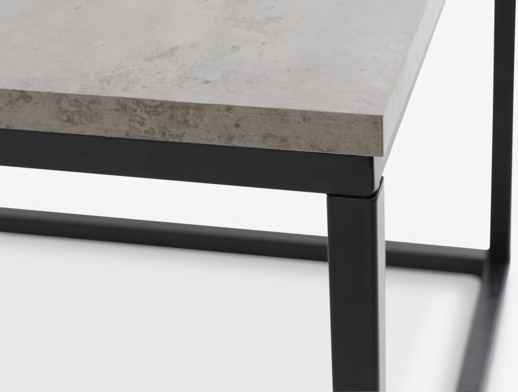 Soffbord DOKKEDAL 75×115 cm – Betongfärgat med Industriell Stil