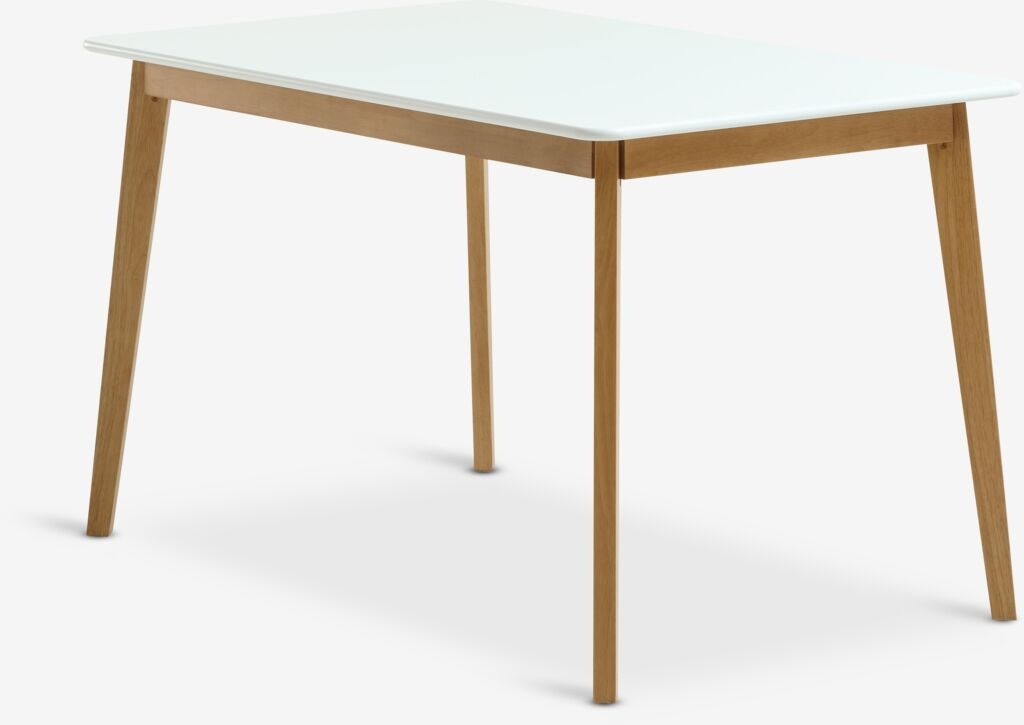 Matbord JEGIND 80x130 – Stilren Vit/Natur Design för Ditt Hem