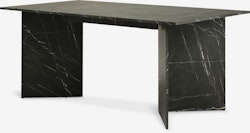 Matbord KRONDAL 90x180 – Elegant Marmorlook Svart för en Modern Matsal