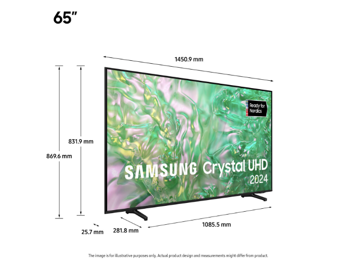Samsung 65" TU65DU8005KXXC – Imponerande 4K Smart TV med LED-teknik