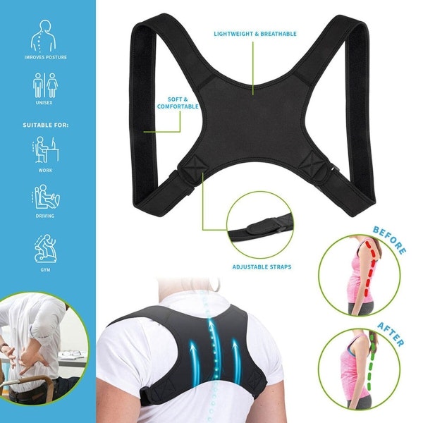 Justerbart Ryggstöd Vivamore – Ergonomisk Stöd för Ryggkomfort och Hälsa