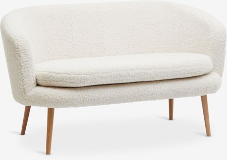 GISTRUP 2-sits Soffa – Offwhite Teddy – Modern Komfort med Tidlös Elegans