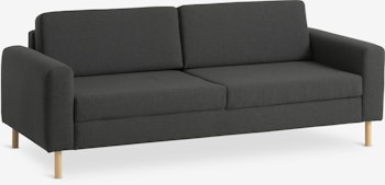 SVALBARD Soffa – 3-sits i Mörkgrått Tyg – Modern Komfort och Stilren Design