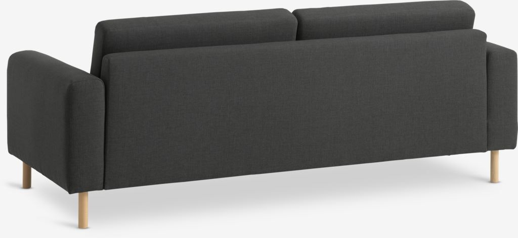 SVALBARD Soffa – 3-sits i Mörkgrått Tyg – Modern Komfort och Stilren Design