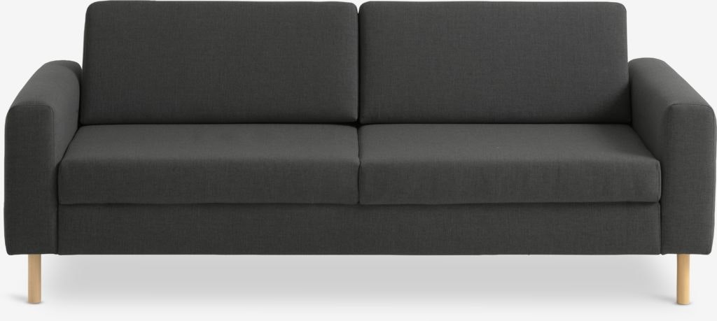 SVALBARD Soffa – 3-sits i Mörkgrått Tyg – Modern Komfort och Stilren Design