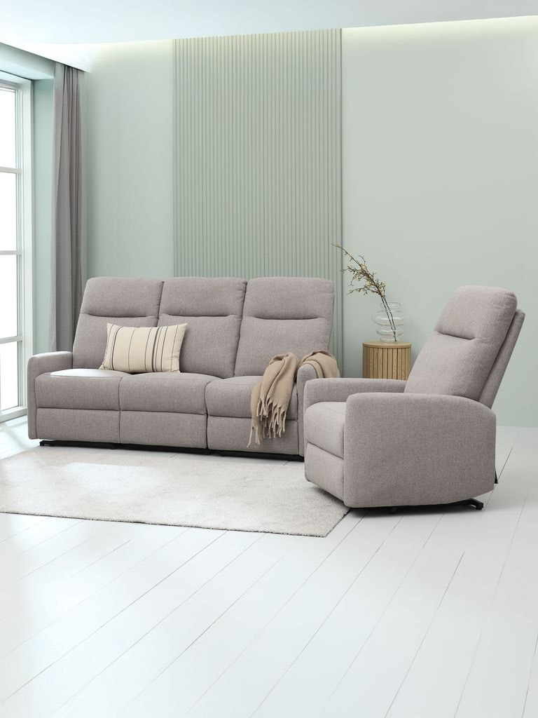 VONSILD Reclinerfåtölj – Elektrisk Justerbar Komfort i Ljusgrå Design
