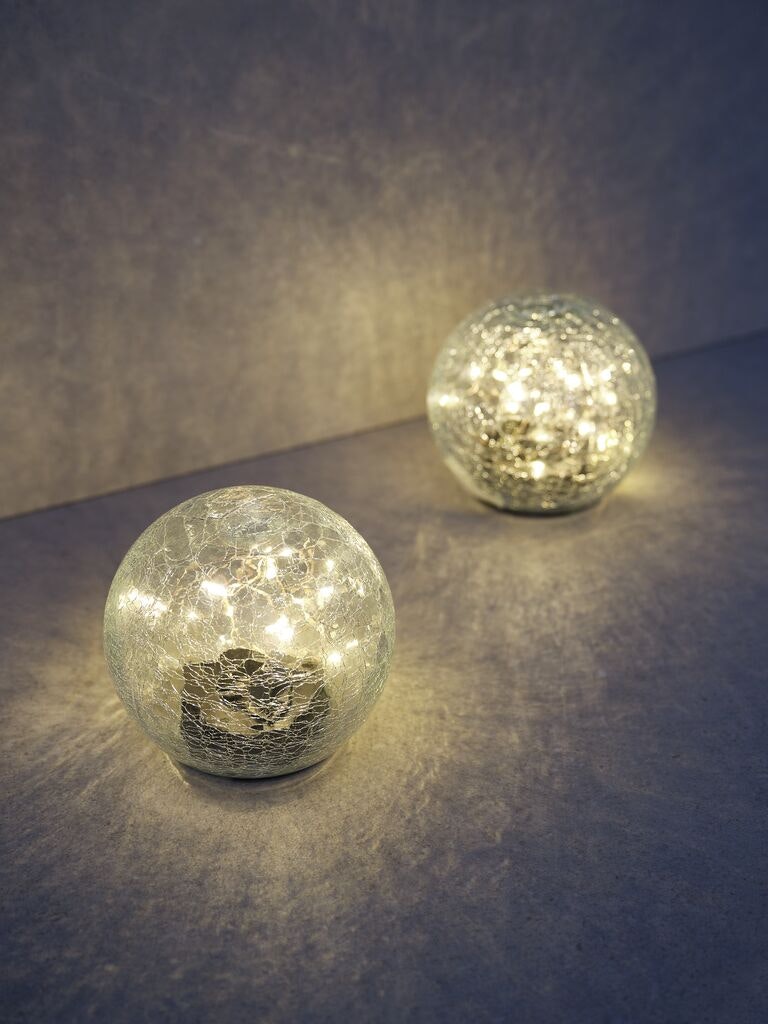 HAVSVALE Solcellslampa Ø15×H25 cm – Kristallklar Glaskula & Automatisk LED-belysning