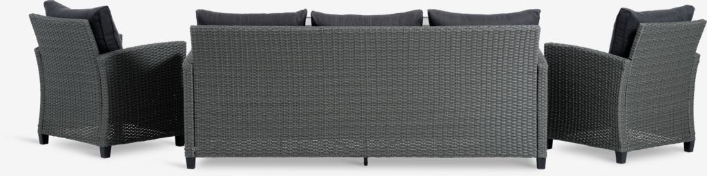 THISE 5-sits Loungeset Grå – Elegant konstrotting, modulär design & lyxiga dynor