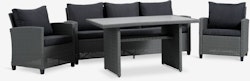 THISE 5-sits Loungeset Grå – Elegant konstrotting, modulär design & lyxiga dynor