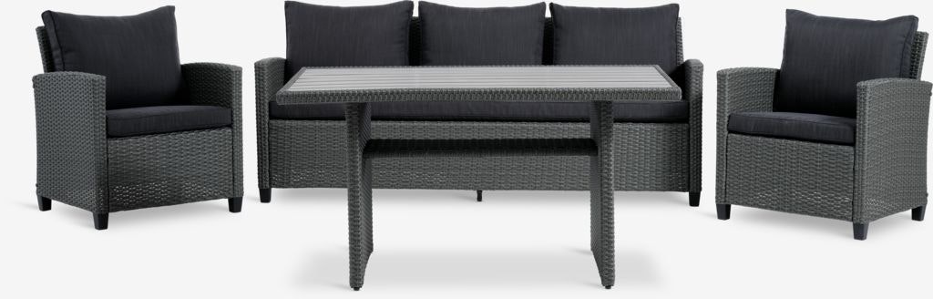 THISE 5-sits Loungeset Grå – Elegant konstrotting, modulär design & lyxiga dynor