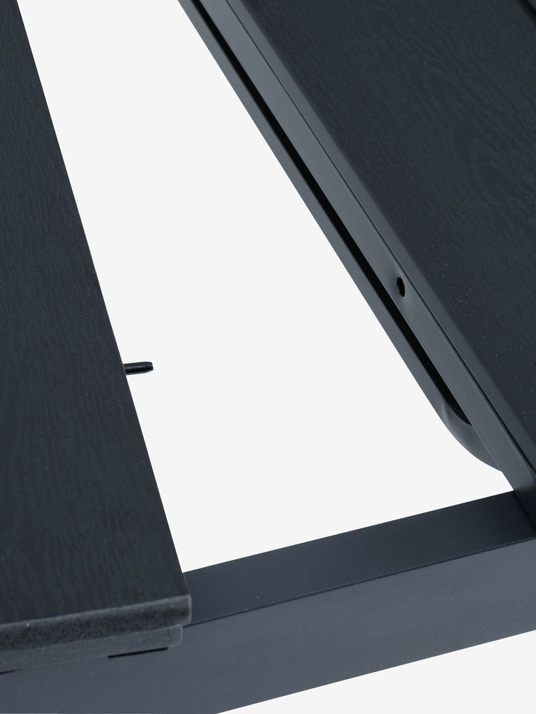 VATTRUP Trädgårdsbord 95×206/321 cm – Förlängningsbart svart konstträ & pulverlackerad aluminium