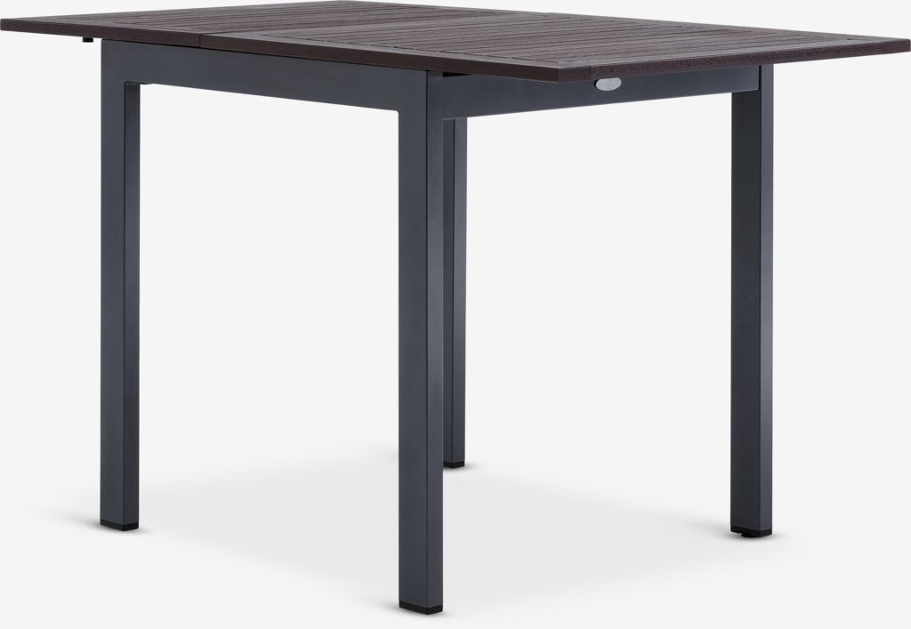 YTTRUP Förlängningsbart Trädgårdsbord 70×75/126 cm – FSC®-certifierat Hårdträ & Aluminium