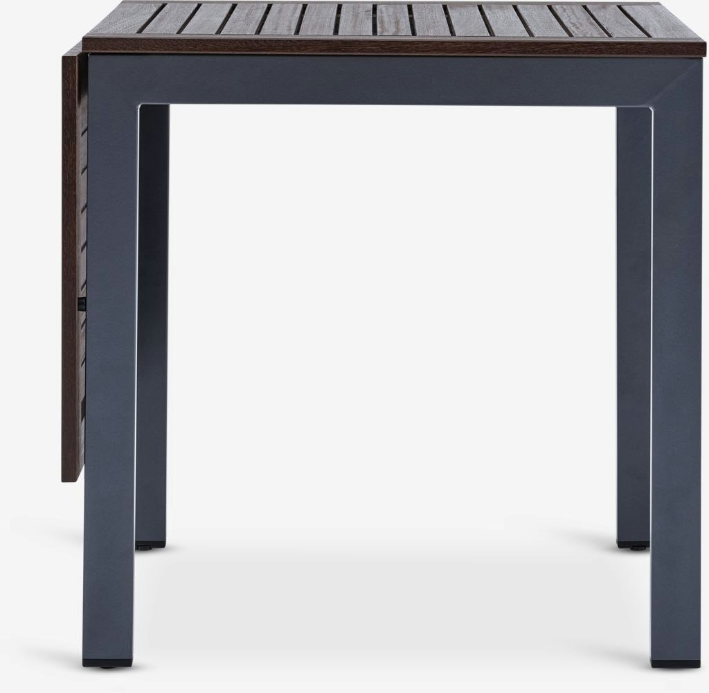 YTTRUP Förlängningsbart Trädgårdsbord 70×75/126 cm – FSC®-certifierat Hårdträ & Aluminium