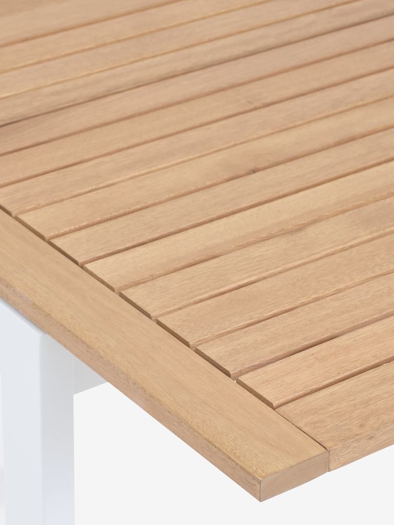 RAMTEN Förlängningsbart Trädgårdsbord 70×75/126 cm – Massivt hårdträ med tidlös skandinavisk design