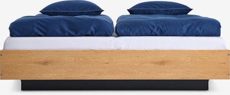 ELLINGE Sängram 180x200 cm med Förvaring – Elegant Ekfärgad Design & Smart Förvaringslösning
