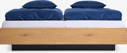 ELLINGE Sängram 180×200 cm med Smart Förvaring – Ekfärgad & Stilren