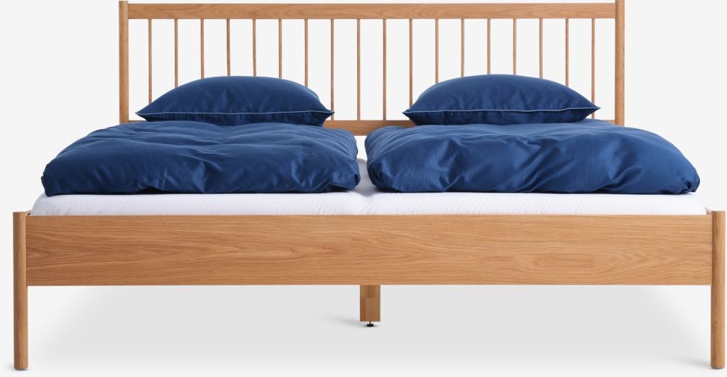 STUBBERUP Sängram 180×200 cm – Ekfärgad & Solid Träram för Tidlös Stil
