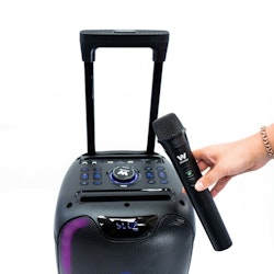 Woxter Rock’n’Roller ST – 100 W Portabel Bluetooth-högtalare med Mikrofon, LED & 5 h Batteri