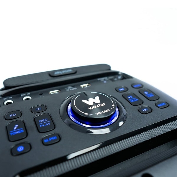 Woxter Rock’n’Roller ST – 100 W Portabel Bluetooth-högtalare med Mikrofon, LED & 5 h Batteri