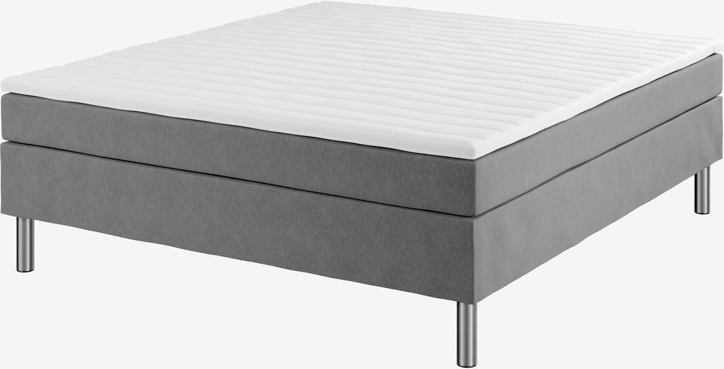 VERMA BC5 Kontinentalsäng 160×200 cm – Grå-23 MF, Lyxig Komfort & Stilren Design