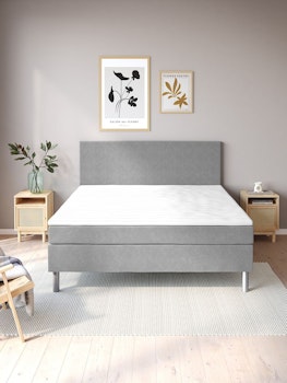 VERMA BC5 Kontinentalsäng 160×200 cm – Grå-23 MF, Lyxig Komfort & Stilren Design