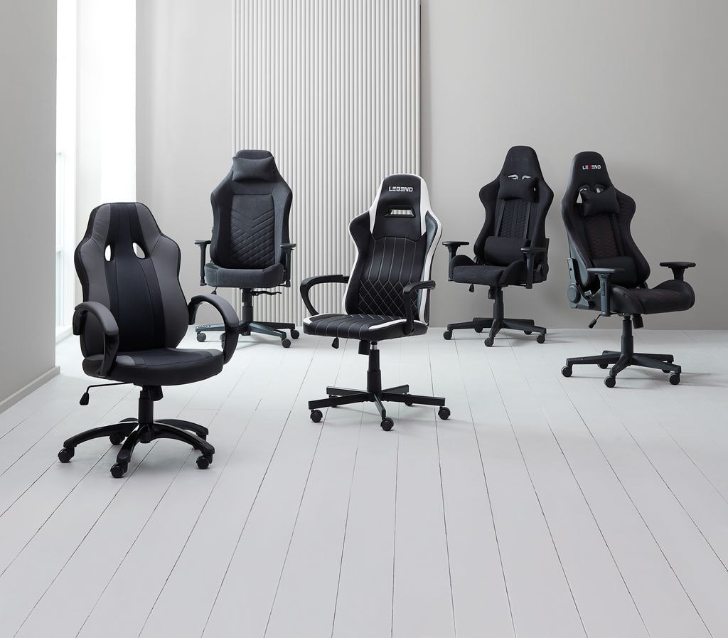 Gamingstol LERBJERG Svart/Vit – Ergonomisk Komfort i Snygg Racingdesign