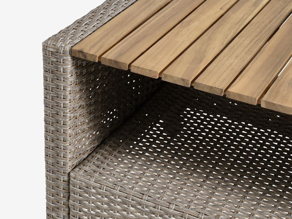 VEN Loungeset 4‑sits med schäslong – Naturlig elegans för din uteplats