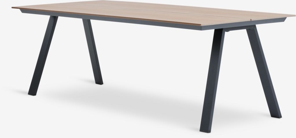 FAUSING Trädgårdsbord 100×220 cm – Naturfärgad elegans för stora sällskap