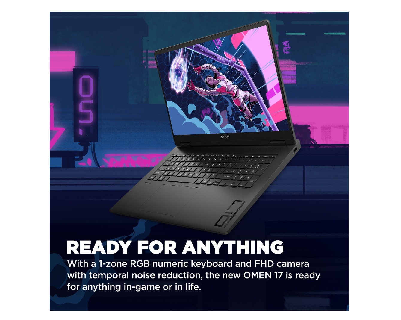HP OMEN 17-db0008no – 17,3″ FHD 144 Hz Gamingkollider med Ryzen 7 & RTX 4070