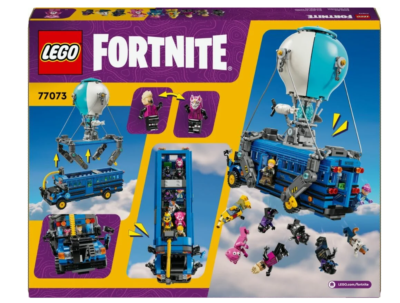 LEGO® Fortnite Battle Bus 77073 – 954 delar & 9 minifigurer för ultimata äventyr
