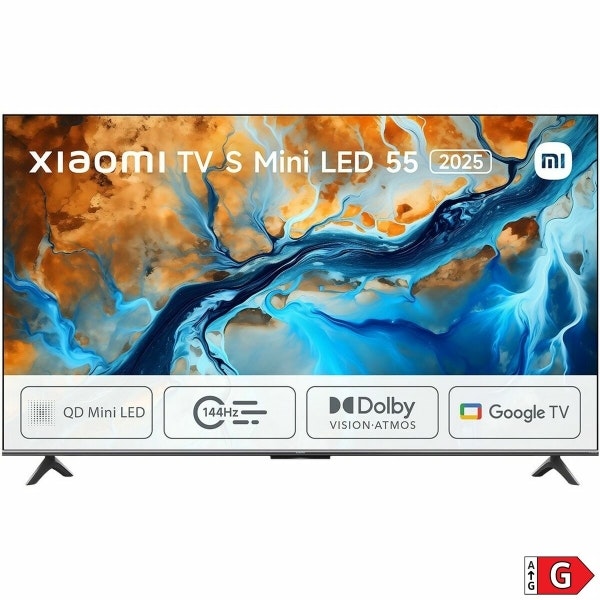 Xiaomi S 2025 – 55″ QLED 4K Ultra HD Smart-TV med 144 Hz, Google TV & Dolby Atmos
