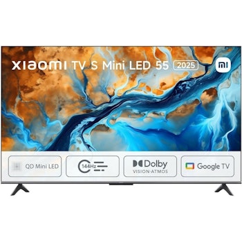 Xiaomi S 2025 – 55″ QLED 4K Ultra HD Smart-TV med 144 Hz, Google TV & Dolby Atmos