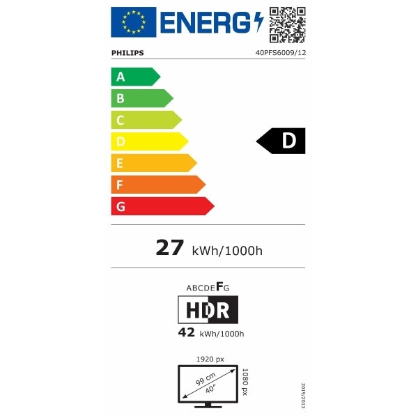 Philips 40PFS6009 – 40″ Full HD LED Smart-TV med HDR & Wi-Fi