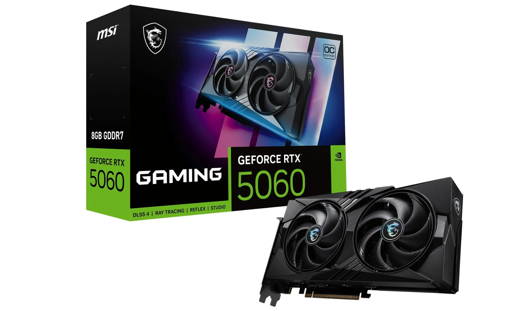MSI GeForce RTX 5060 8G GAMING OC – 8 GB GDDR6, Ada Lovelace, Dual Fan & RGB