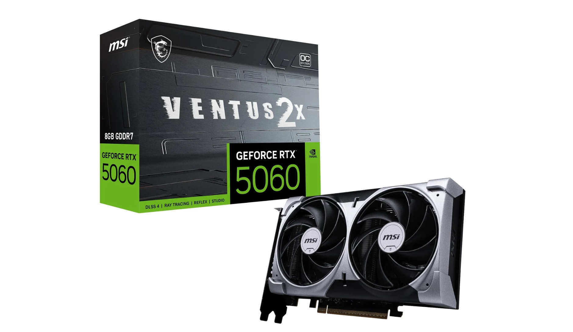 MSI GeForce RTX 5060 8G VENTUS 2X OC – 8 GB GDDR6, Ada Lovelace & Dual Torx Fan