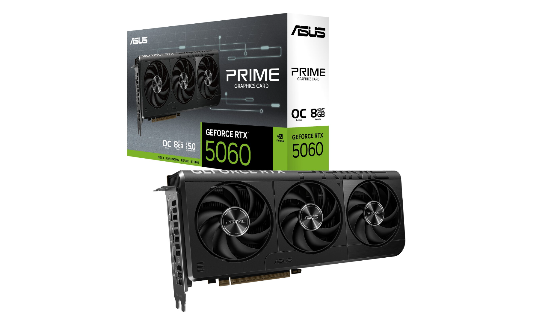 ASUS PRIME GeForce RTX 5060 8GB OC – Högpresterande Grafikkort med Ada Lovelace & Dual‑Fan Kylning